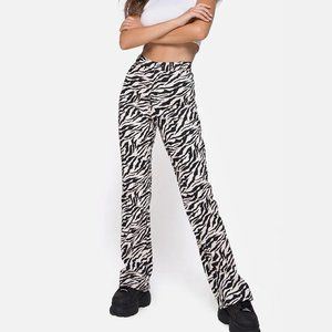 NWT Motel Rocks Zoven Trouser in 90's Zebra Black and White